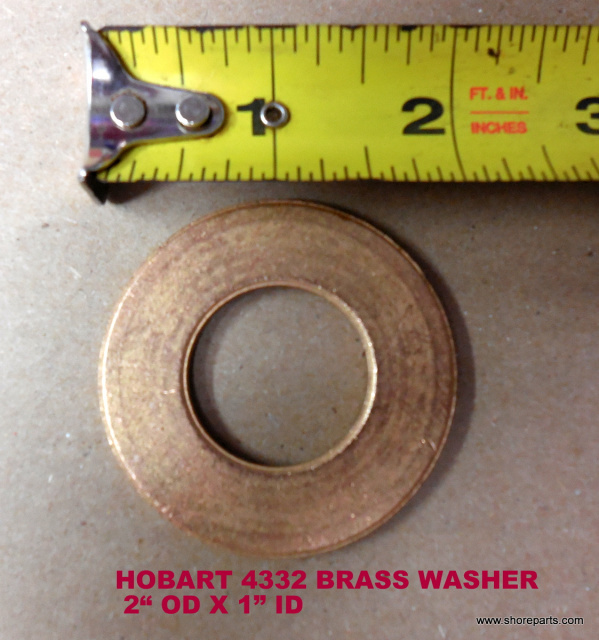Brass Washer for Hobart 4332 Meat Grinder. 2" Outer & 1" Inner Diameter
